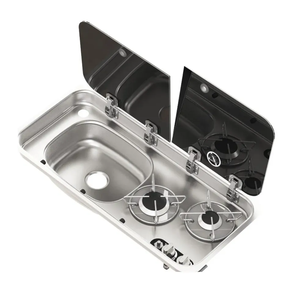 easysea double feu plaque cuisson évier gauche mitigeur