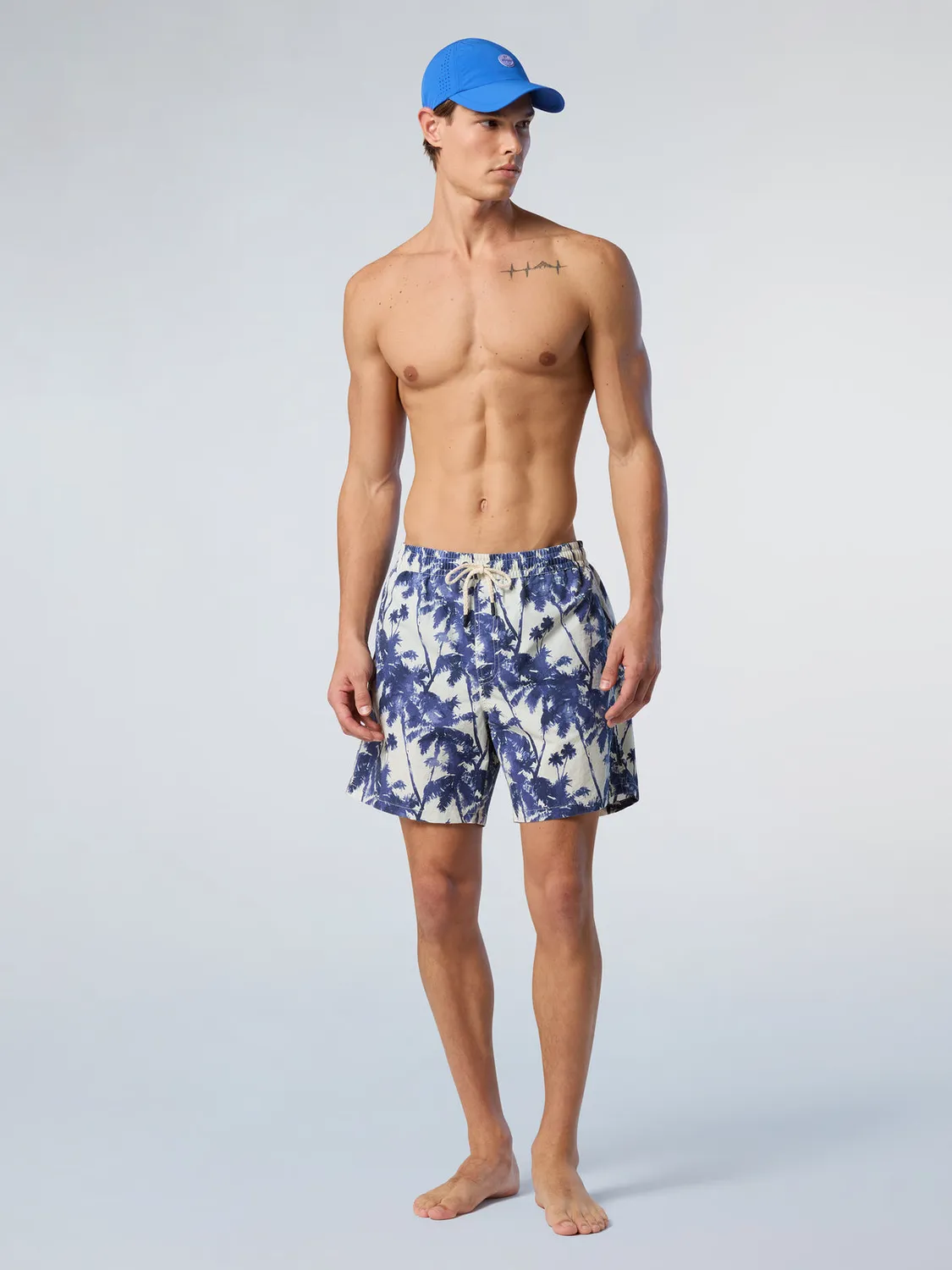 North Sails short de bain imprimé délavé nylon recyclé