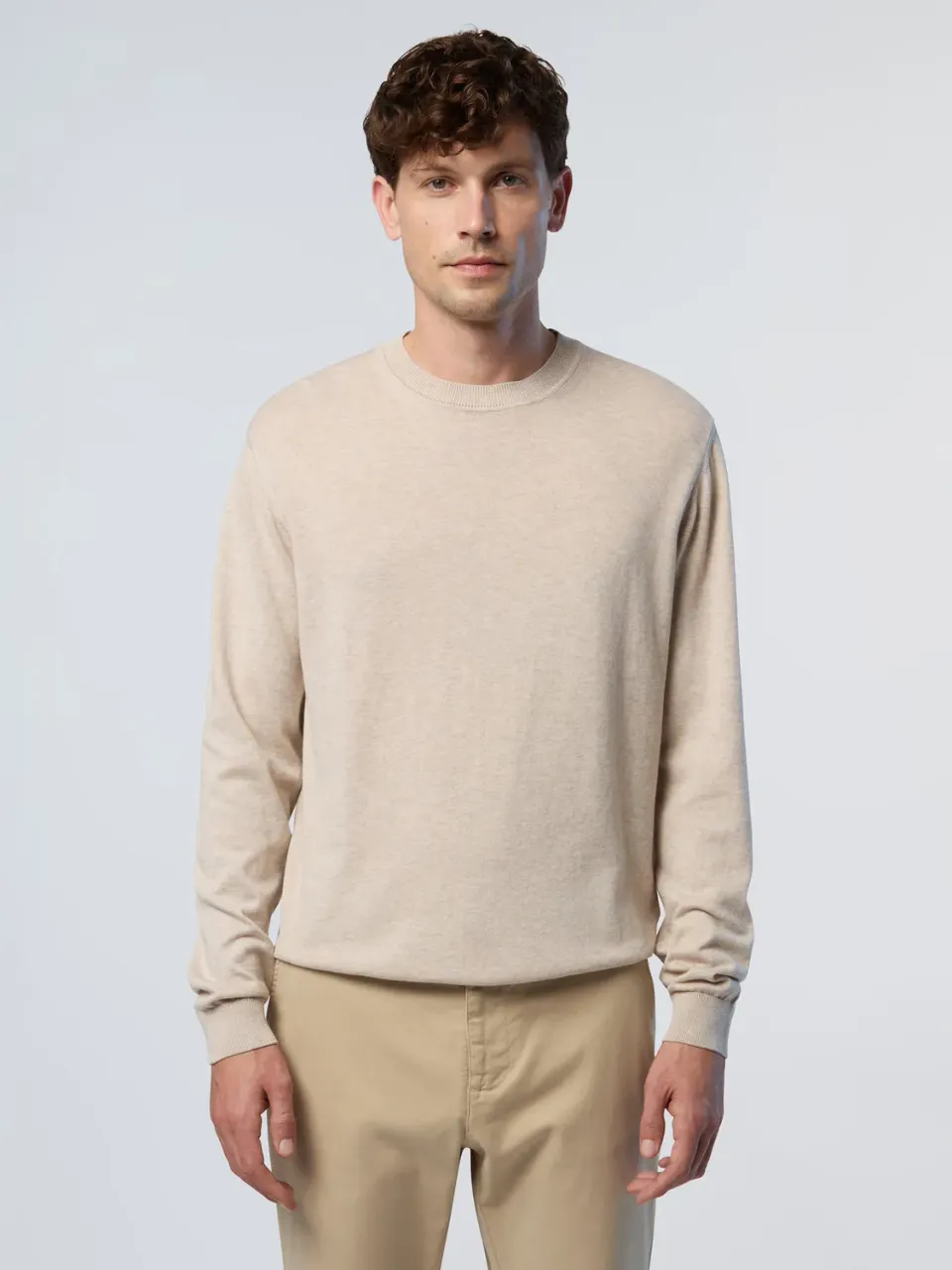 North Sails pull col rond coton bio logo