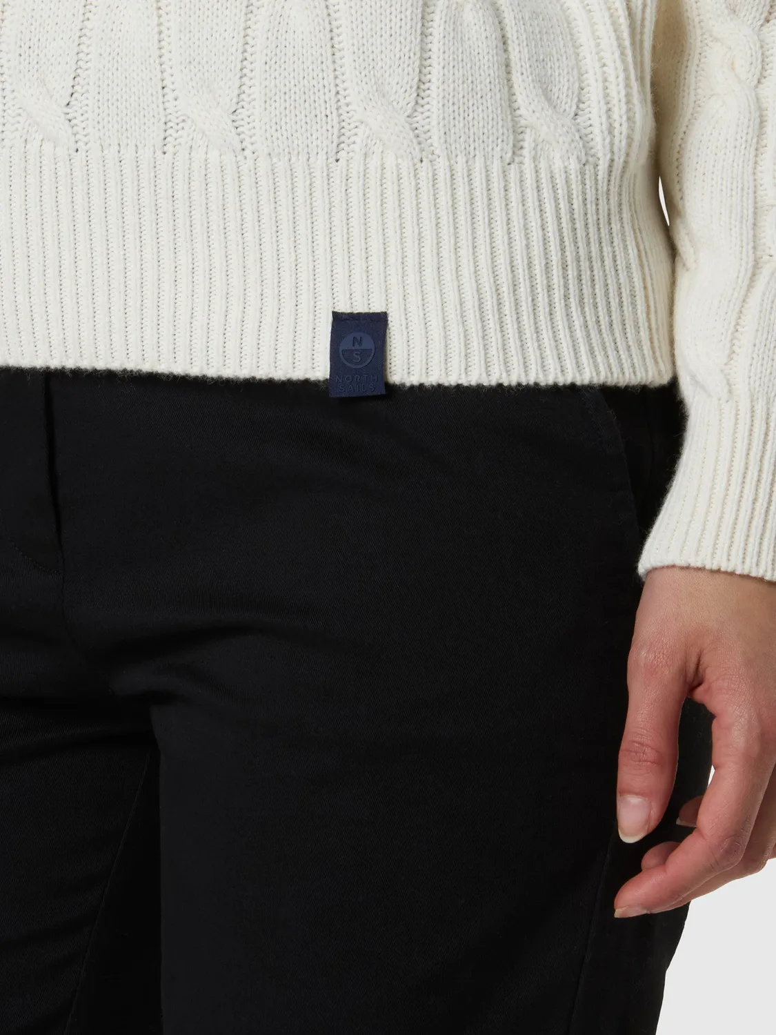 North Sails pull torsades col rond femme doux