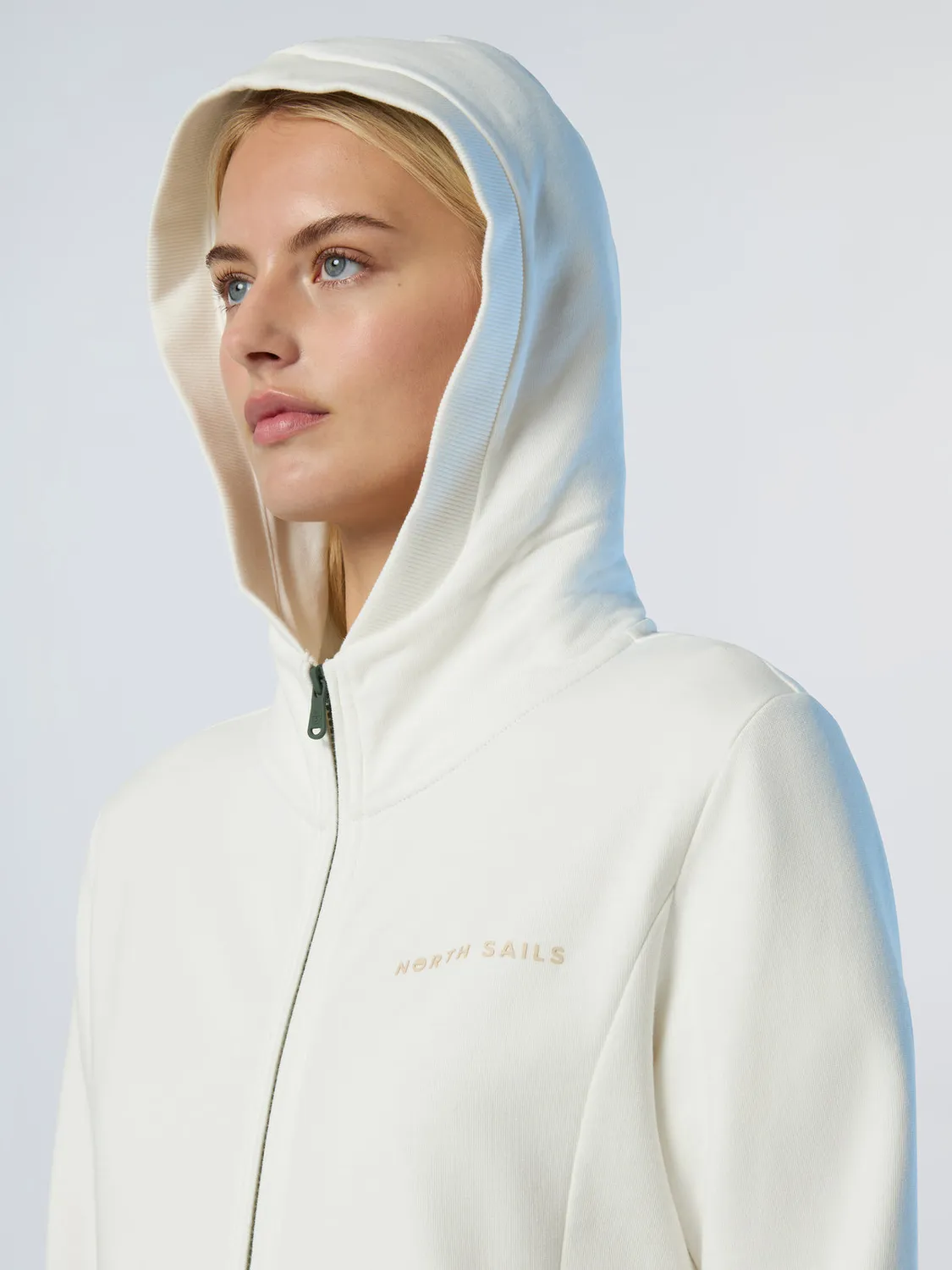 North Sails Full-zip hoodie with tonal logo sweat zippé