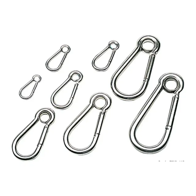 Osculati mousqueton à œil inox 316 7 mm lot 10