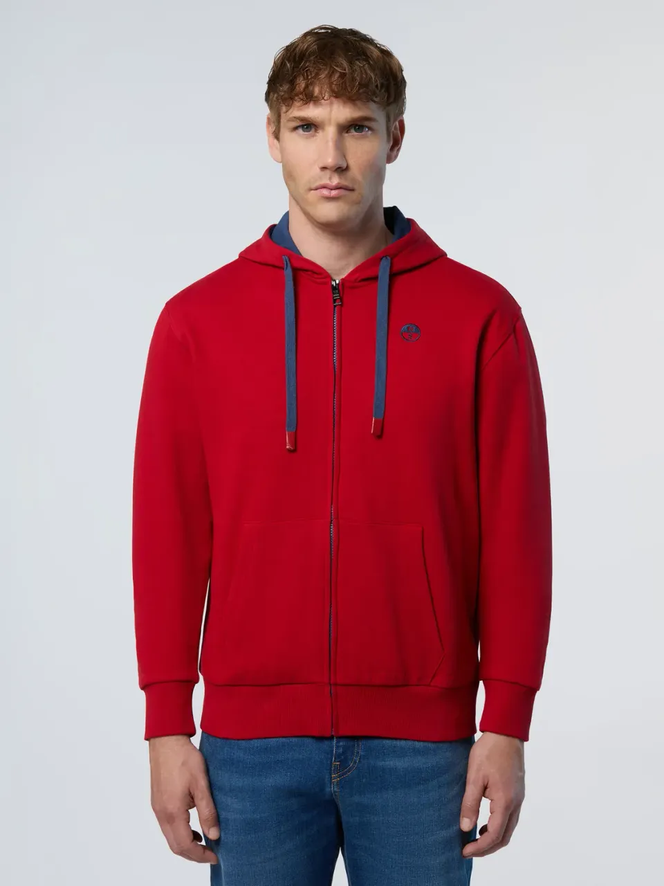 North Sails hoodie zippé logo brodé coton bio