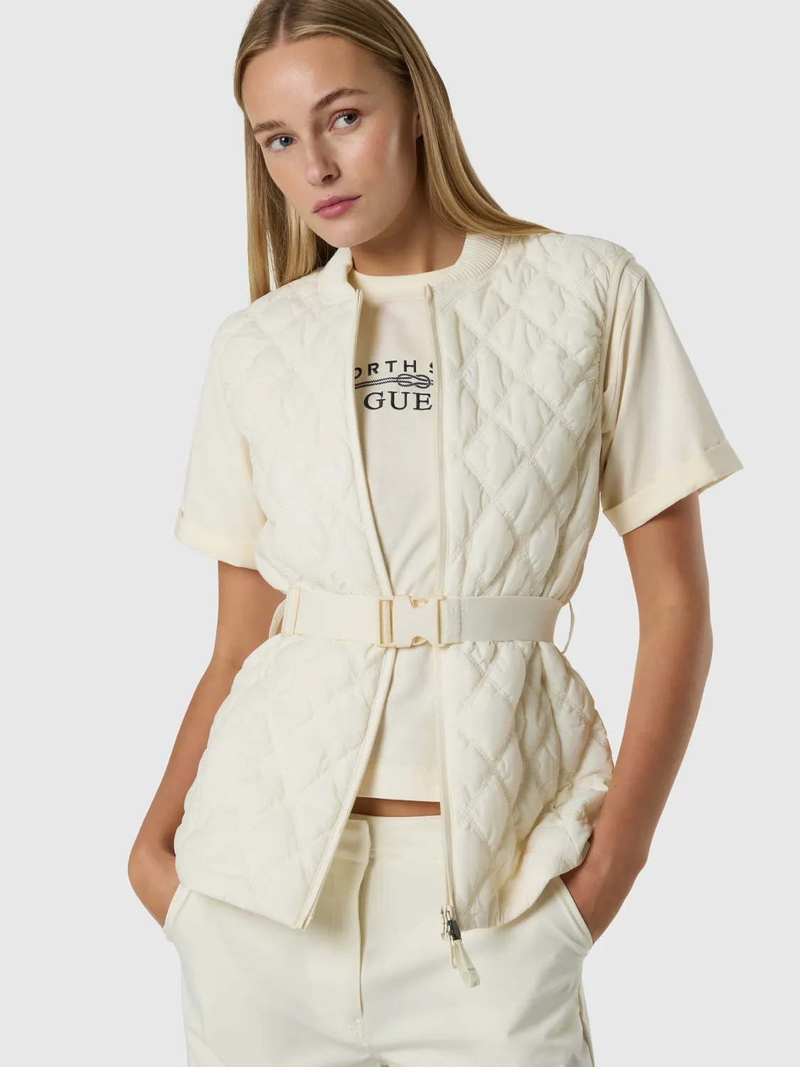 North Sails Guess Quilted Vest gilet femme bleu marine