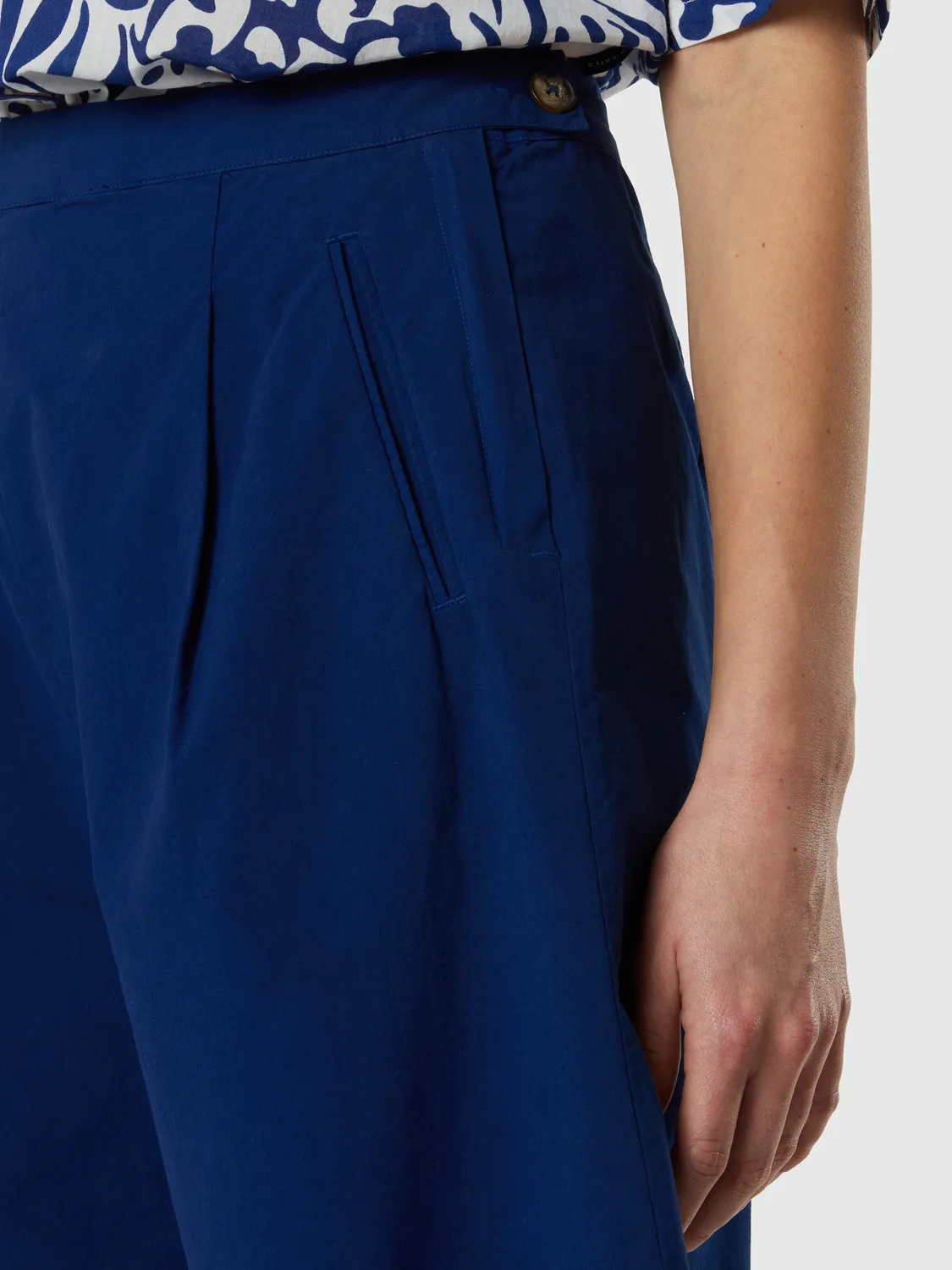 North Sails short large plissé femme bleu depths