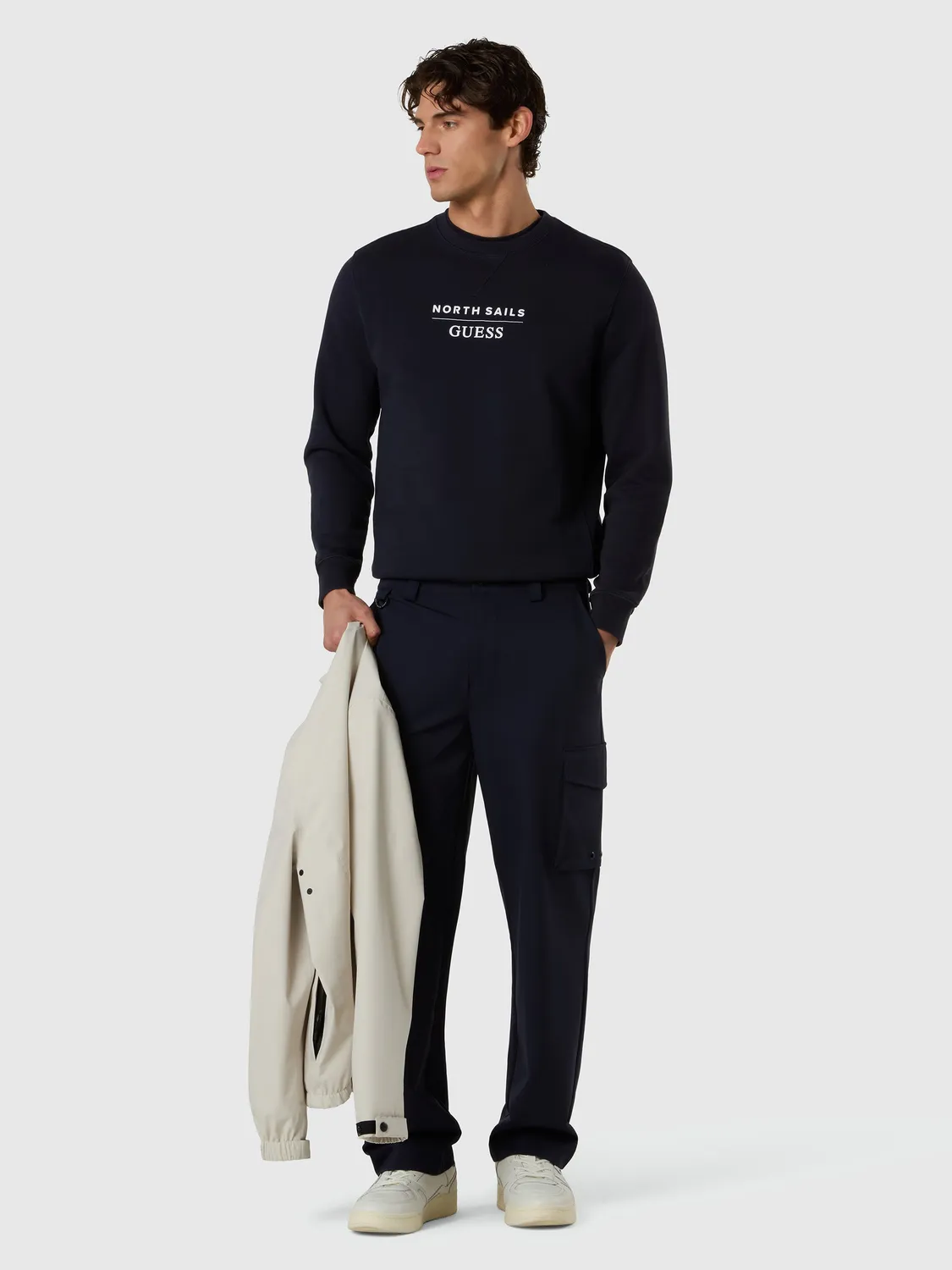 North Sails Guess sweat col rond homme bleu marine régulier