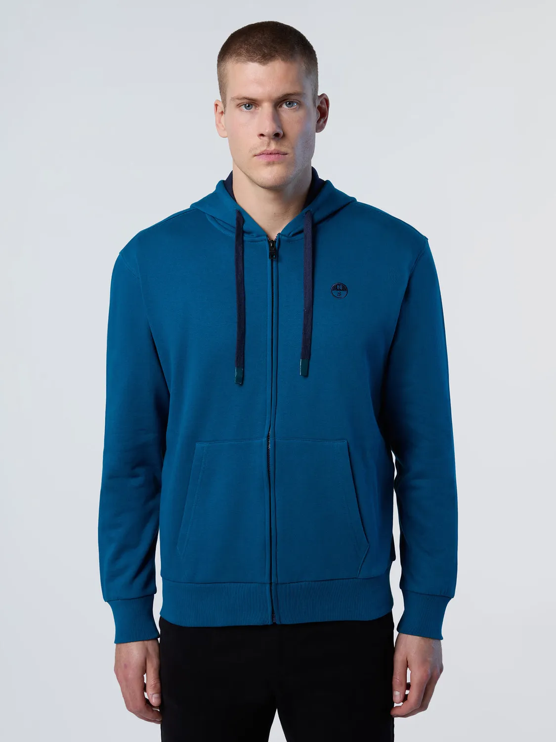 North Sails hoodie zippé logo brodé coton bio