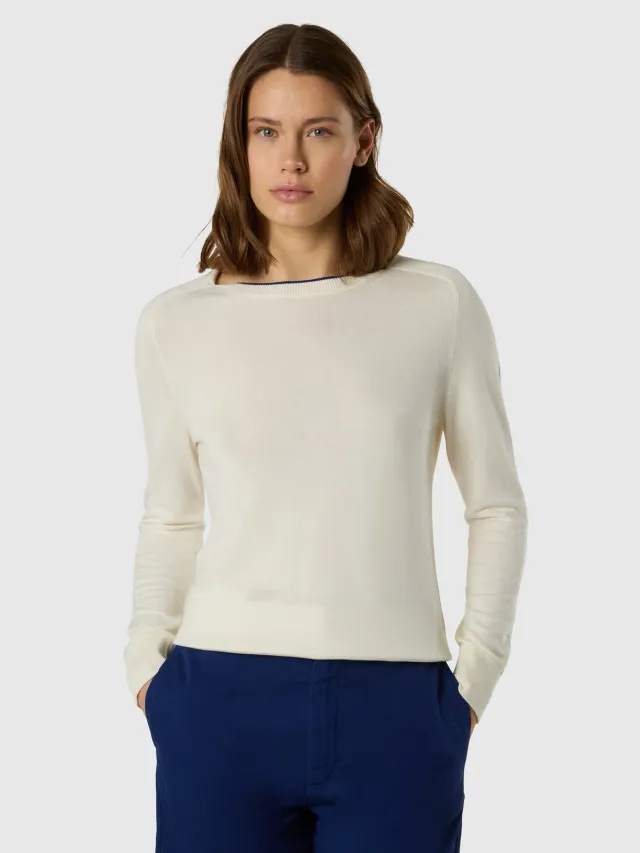 North Sails pull col rond viscose-coton 14 jauge