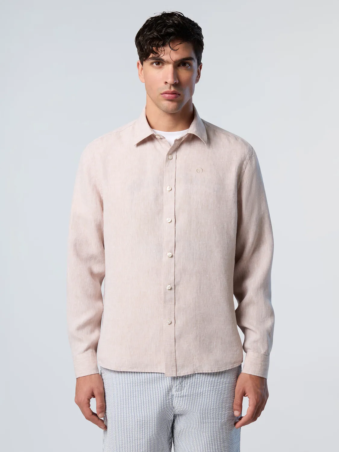 North Sails Chemise lin European Flax logo brodé