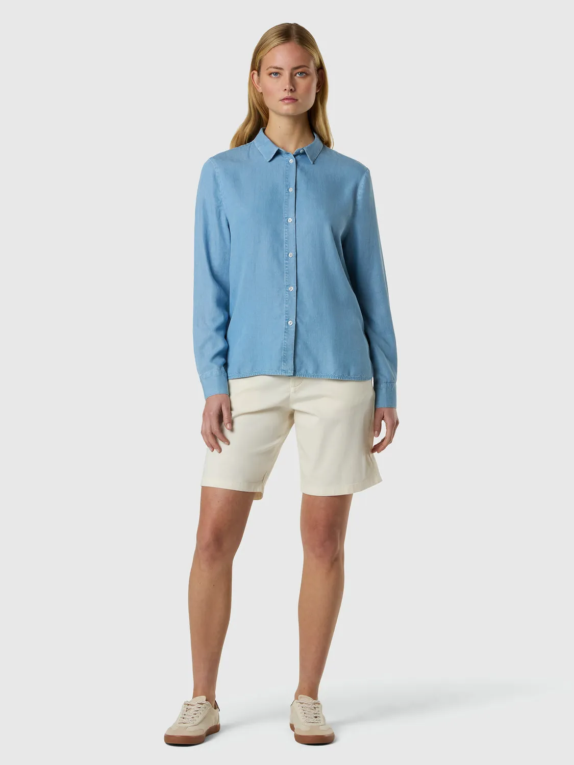 North Sails chemise Tencel logo brodé femme denim léger