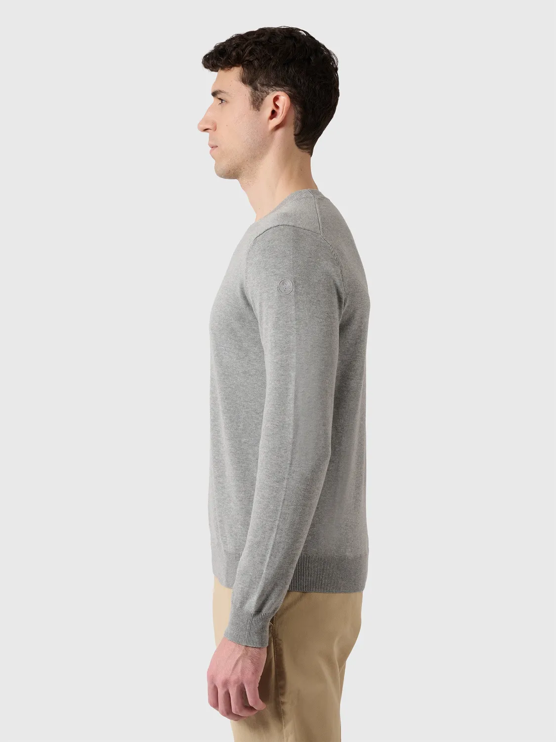 North Sails Crew Neck Knit pull col rond gris chiné