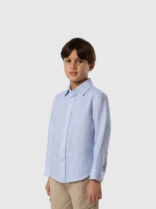 North Sails chemise lin rayée manches longues