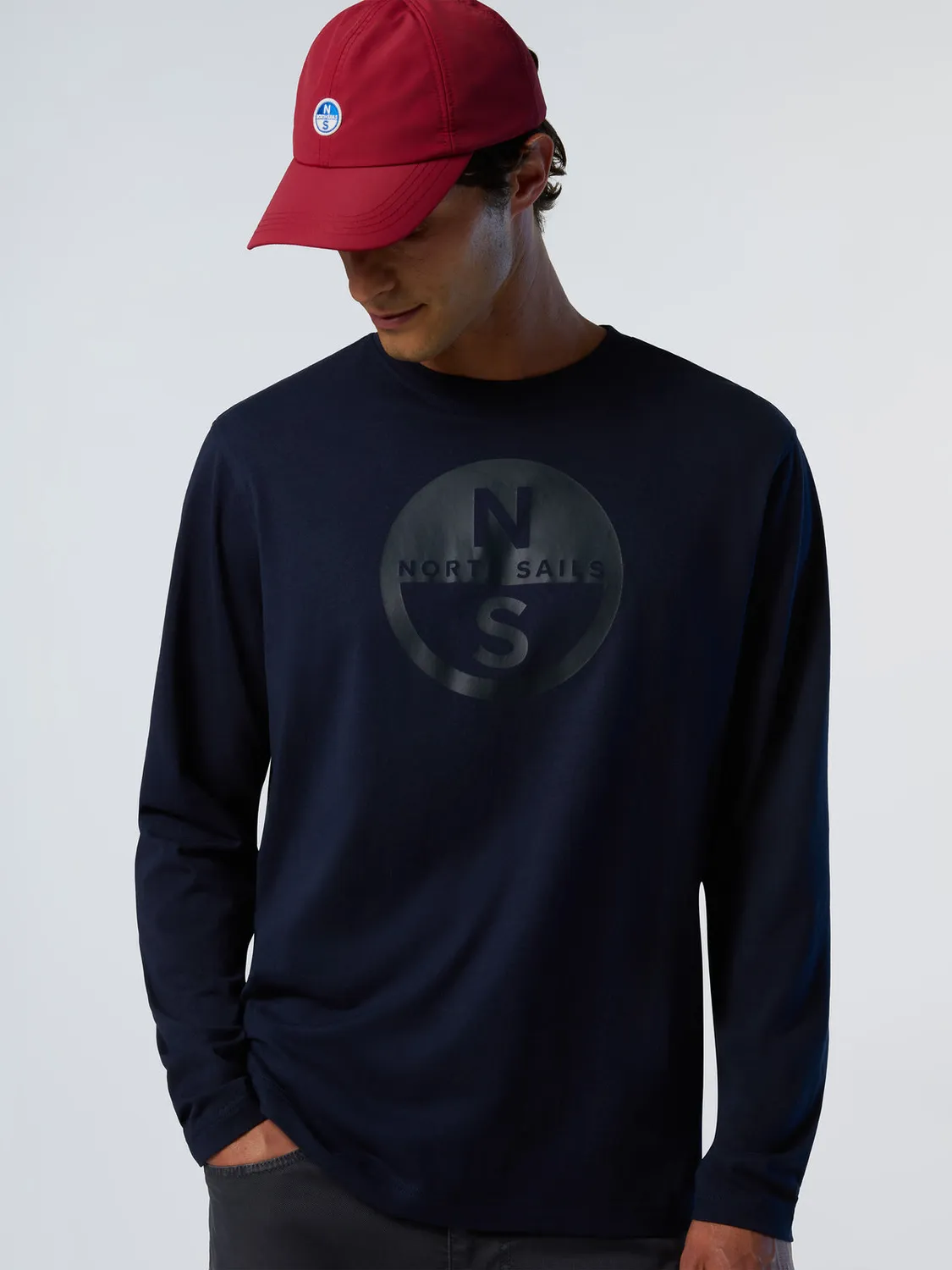 North Sails t-shirt manches longues maxi print coton bio