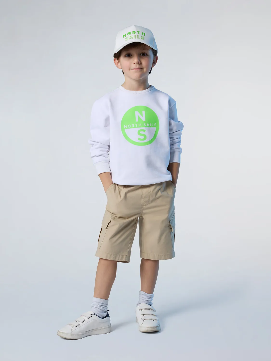 North Sails sweat enfant molleton coton bio logo maxi