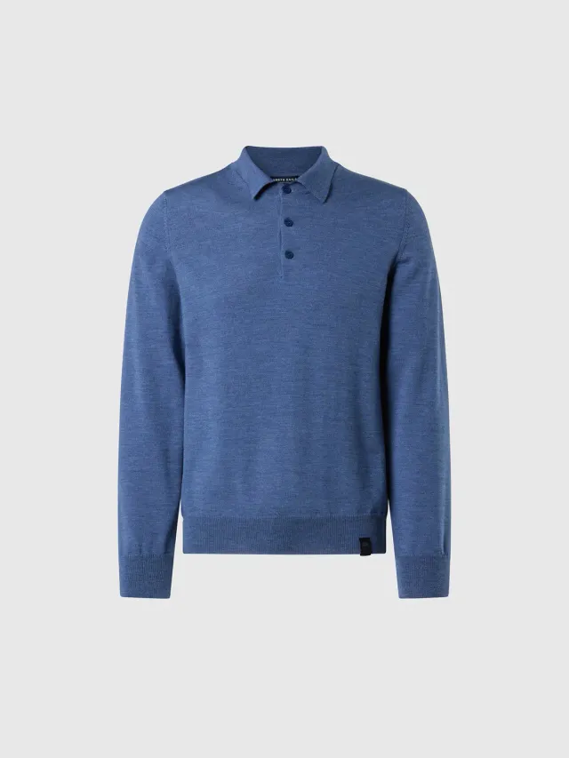 North Sails Merino pull polo laine manches longues