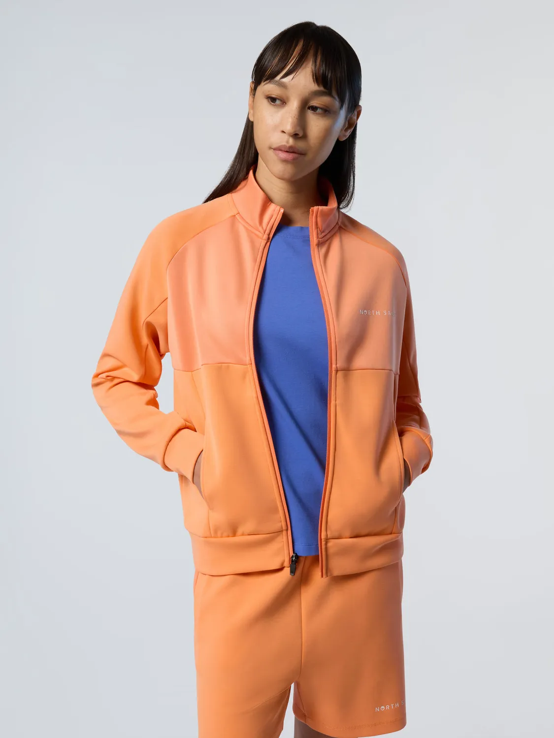 North Sails sweat zippé col montant modal shimmer
