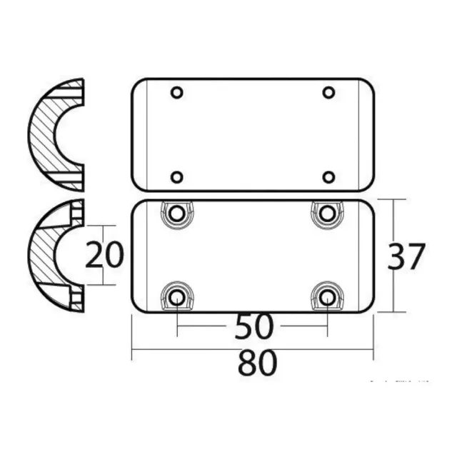 Tecnoseal 140629 anode aluminium rechange