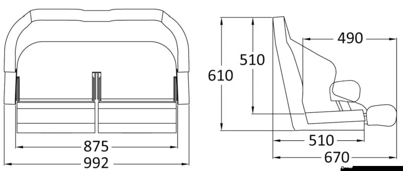 easysea H99 siège bateau double bolster dossier rabattable