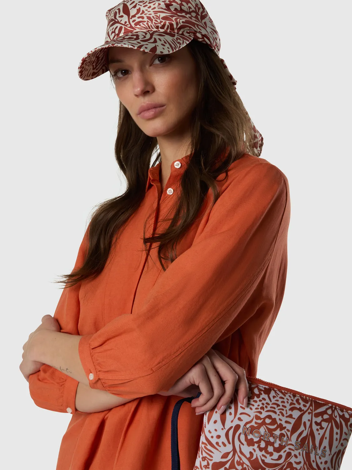 North Sails robe chemise courte à ceinture lin viscose