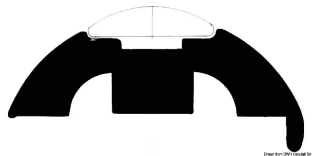Tessilmare base profil PVC blanc 40 mm 24 m