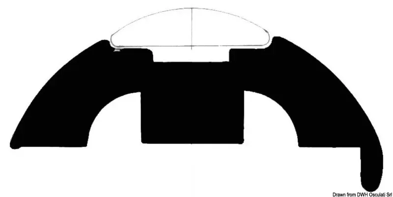 Tessilmare base profil PVC blanc 40 mm 24 m
