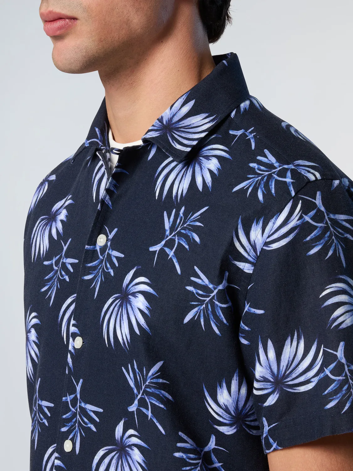 North Sails chemise bowling tropicale lin homme
