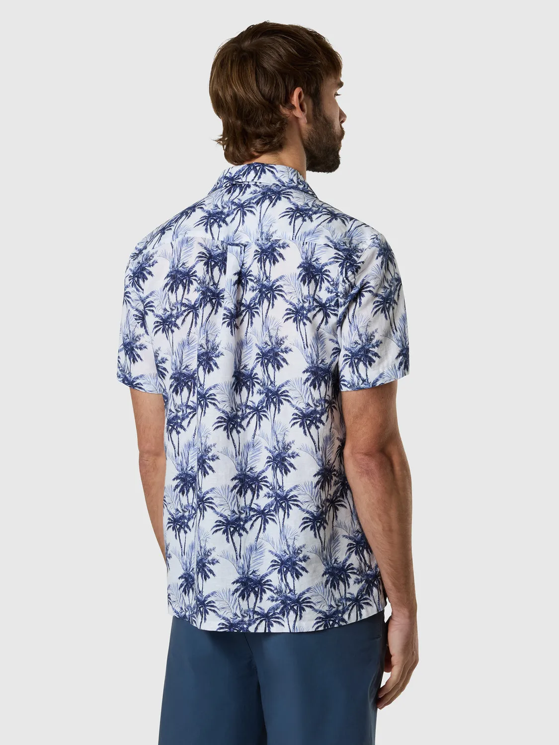 North Sails Hawaiian chemise hawaienne coton lin manches courtes