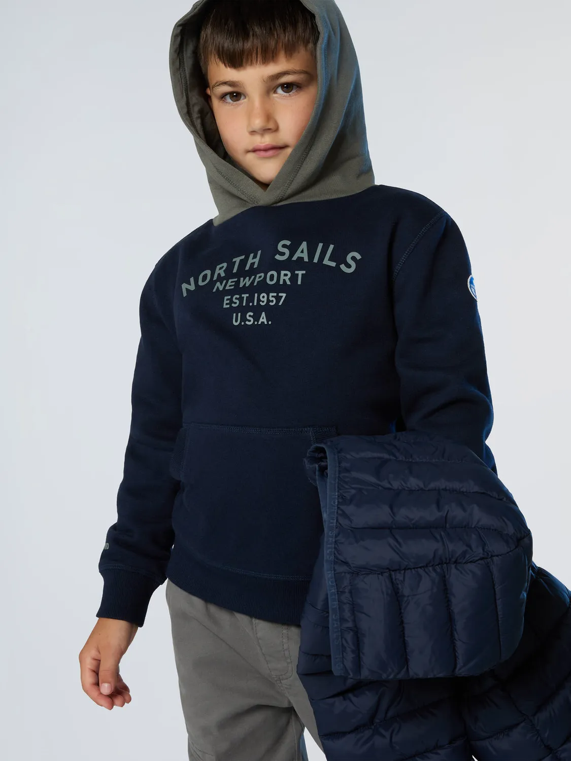 North Sails Newport hoodie coton bio imprimé