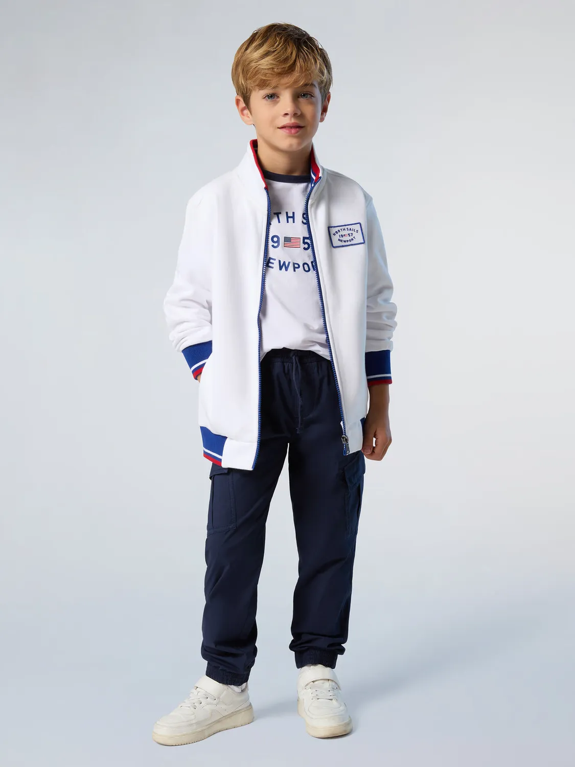 North Sails Newport sweat zippé col montant coton bio