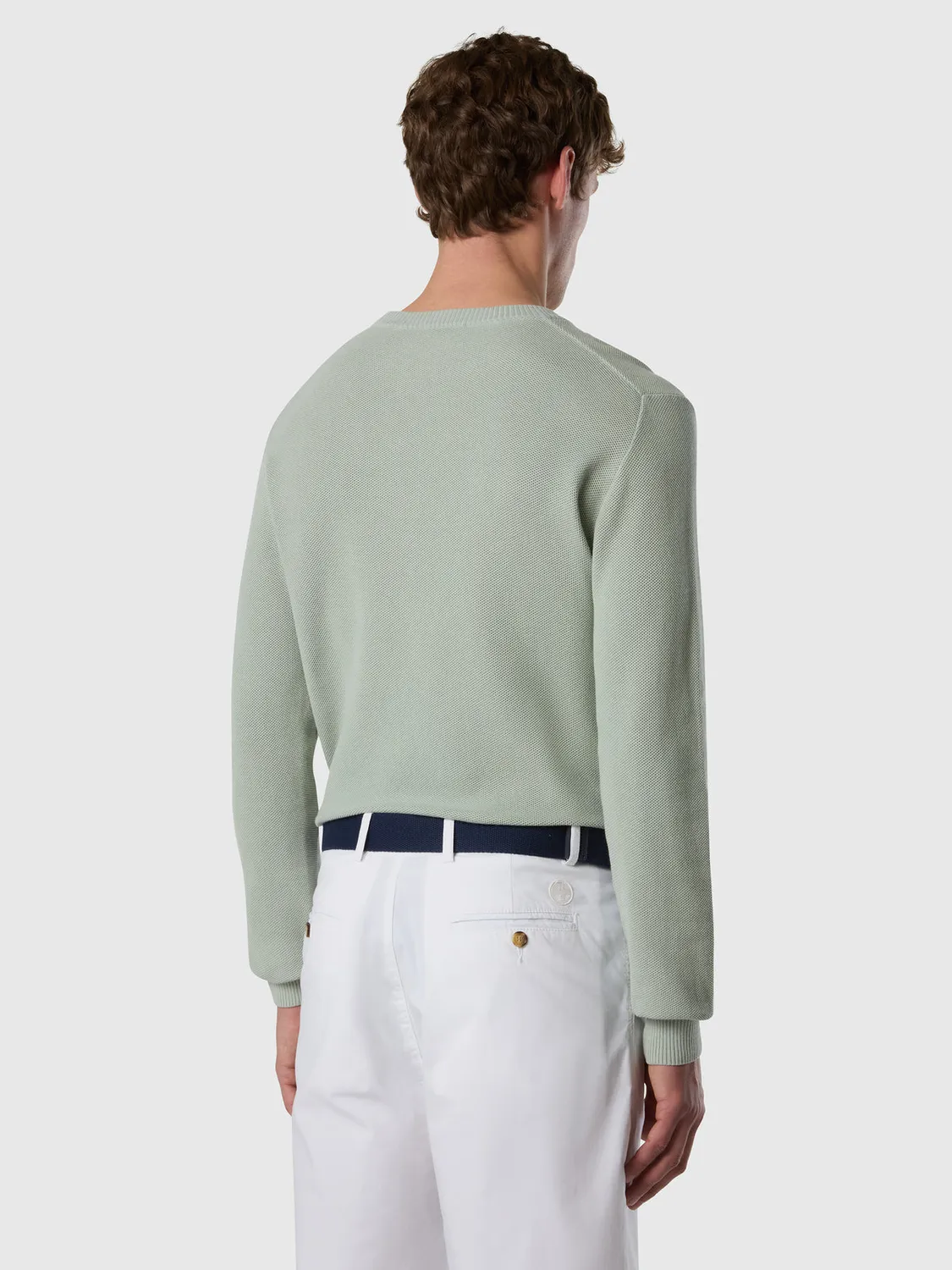 North Sails Honeycomb pull col rond nid abeille coton bio