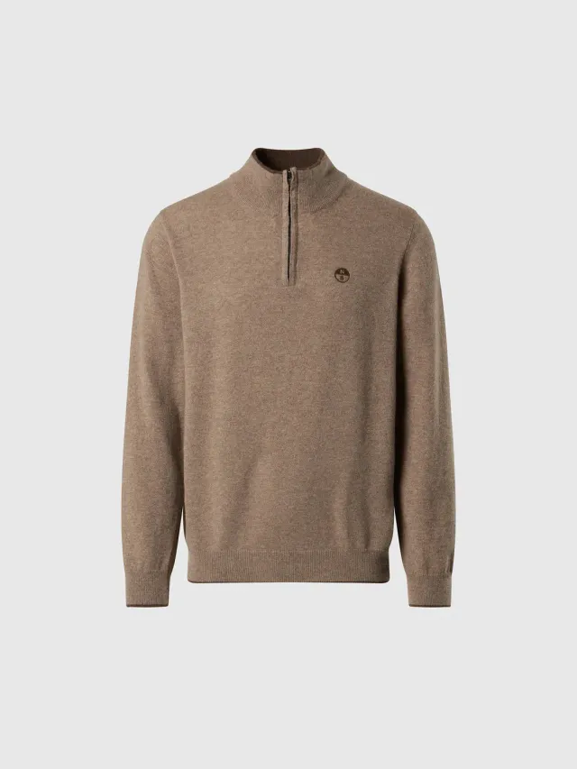 North Sails pull demi-zip cachemire recyclé