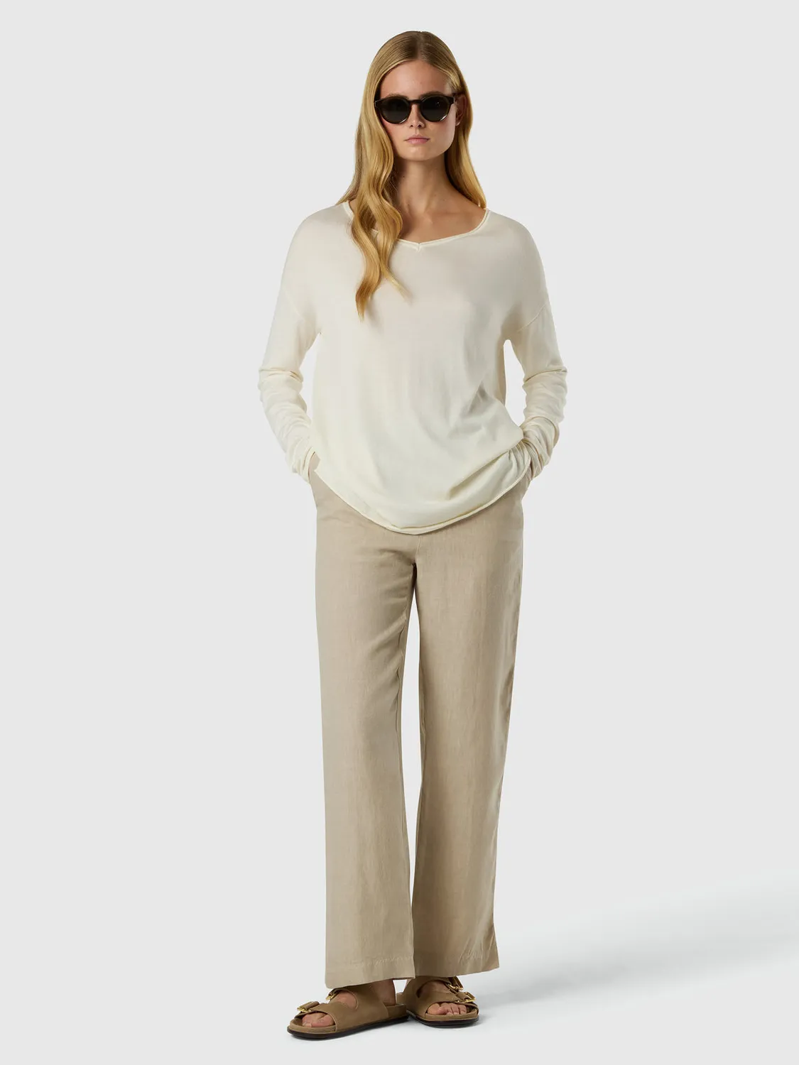 North Sails Light V-neck pull col V coton viscose