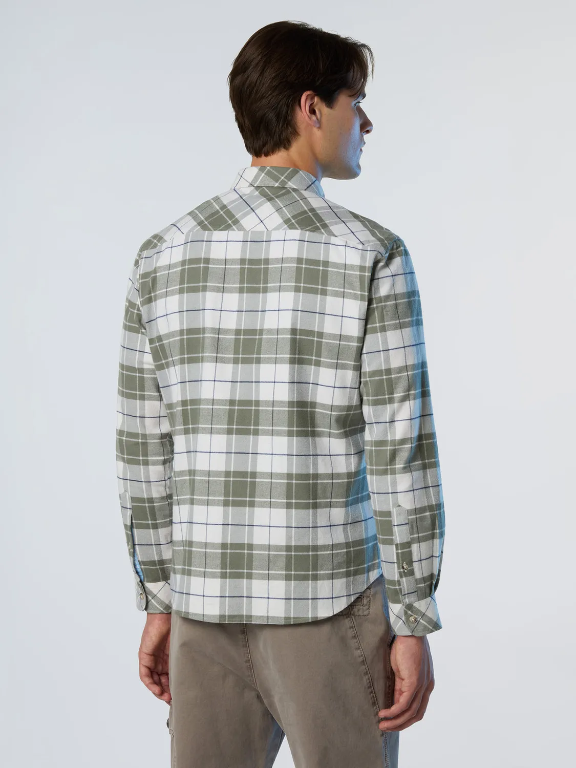 North Sails chemise flanelle à carreaux coton homme