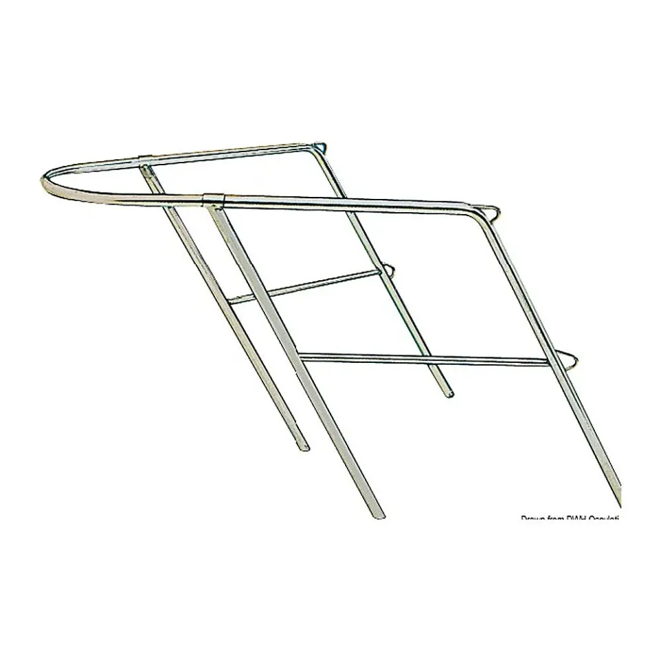 Osculati balcon avant inox 78x110x60 cm