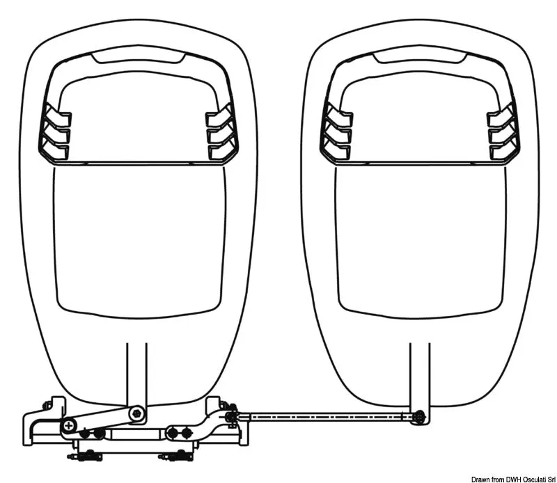 Ultraflex A96-B34-5 barre accouplement hors-bord inox
