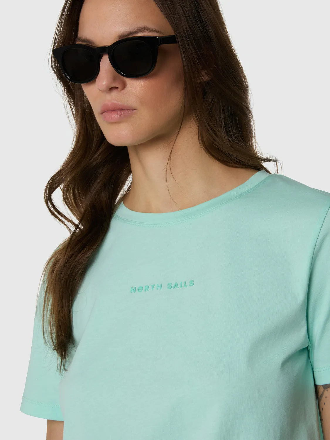 North Sails T-shirt coton bio logo tonal col rond