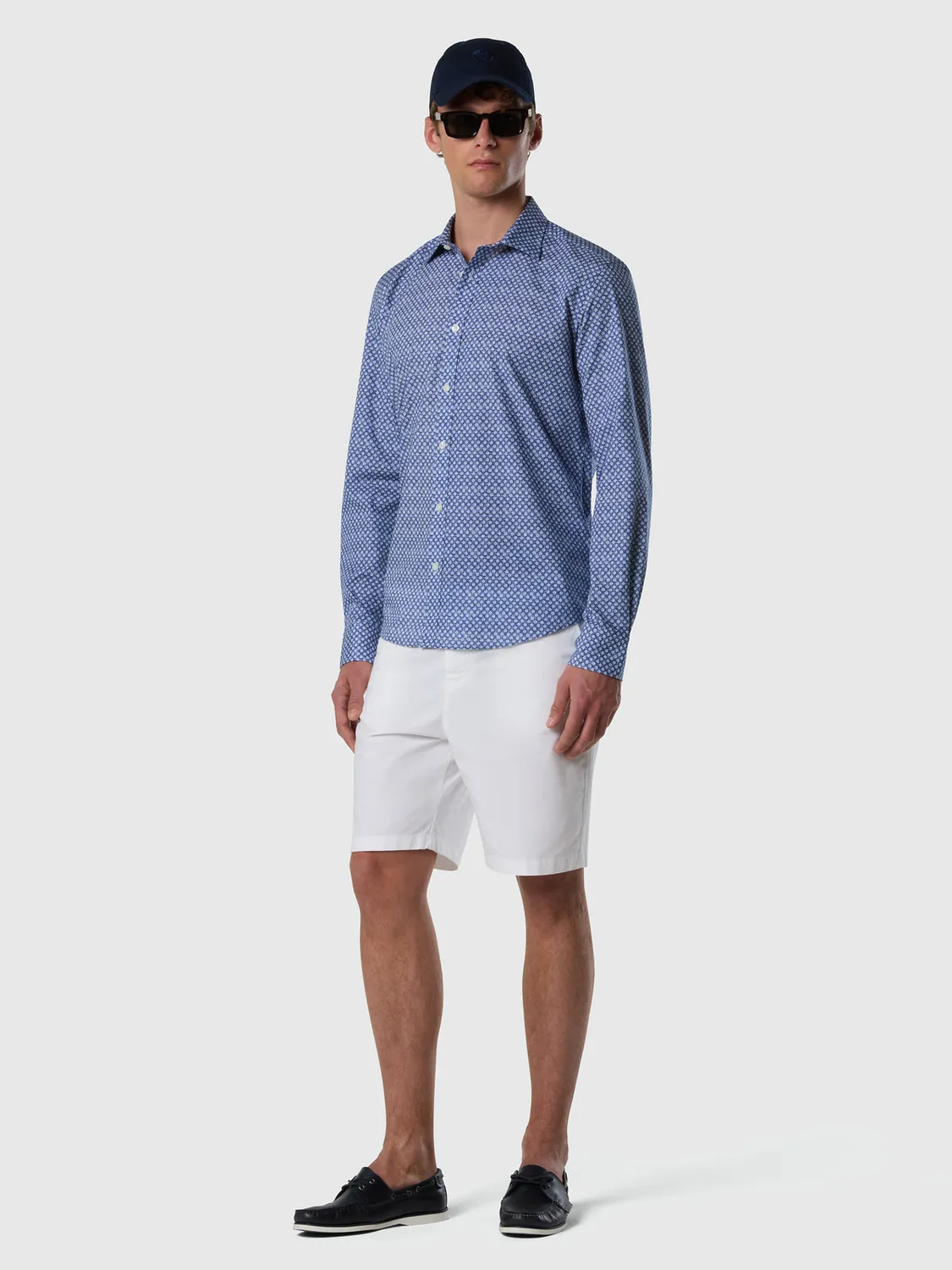 North Sails Patterned chemise popeline coton bio