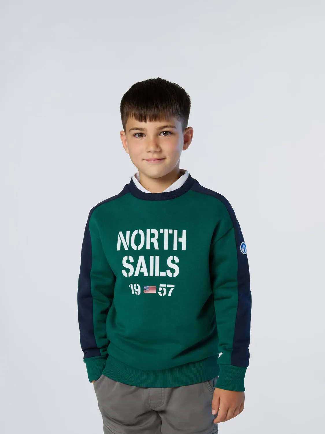 North Sails sweat flock imprimé coton bio