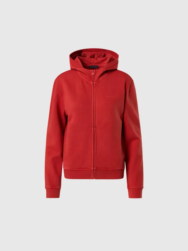 North Sails sweat capuche femme côtes blanc hiver