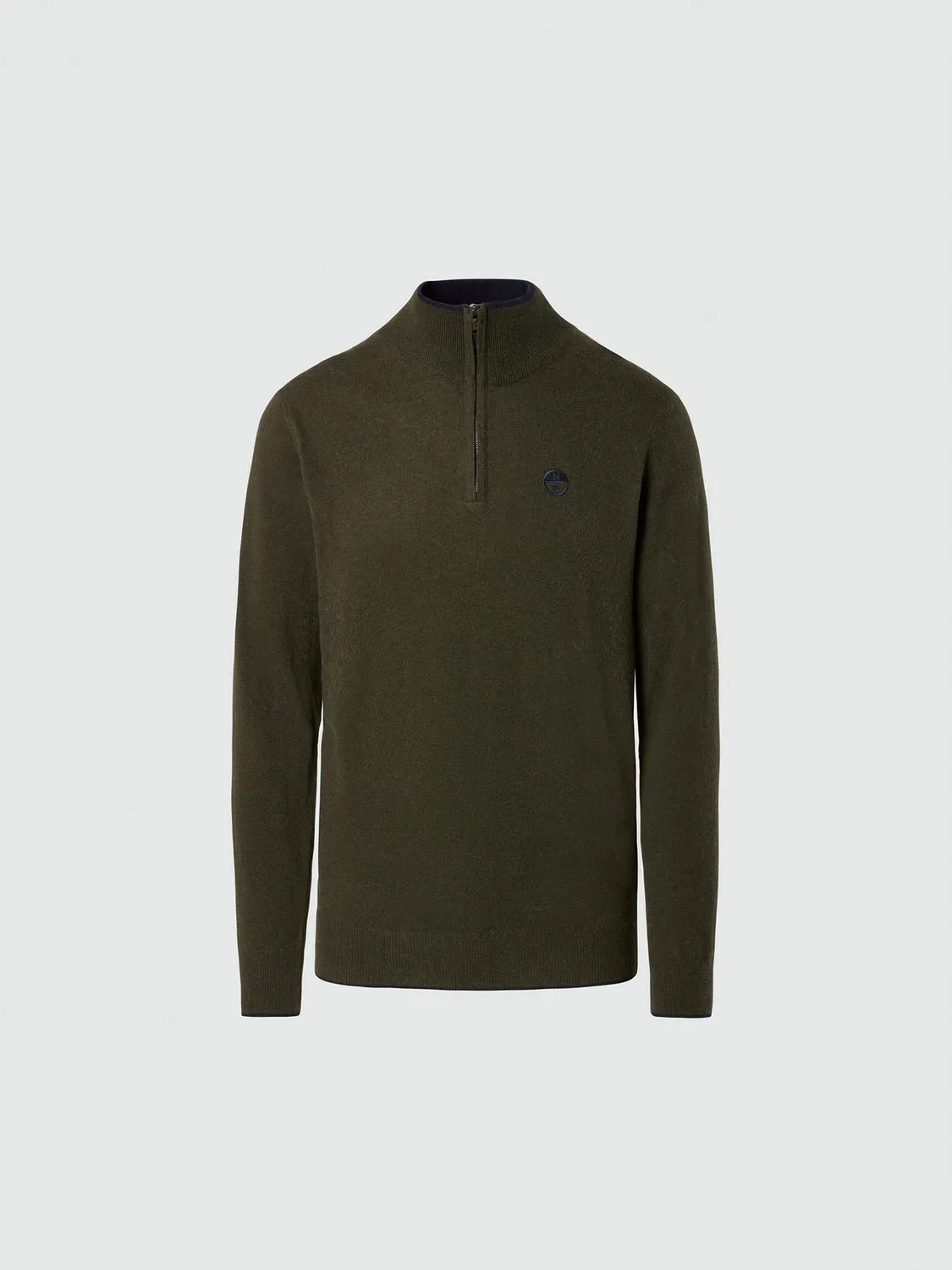 North Sails pull demi-zip éco-cachemire col montant