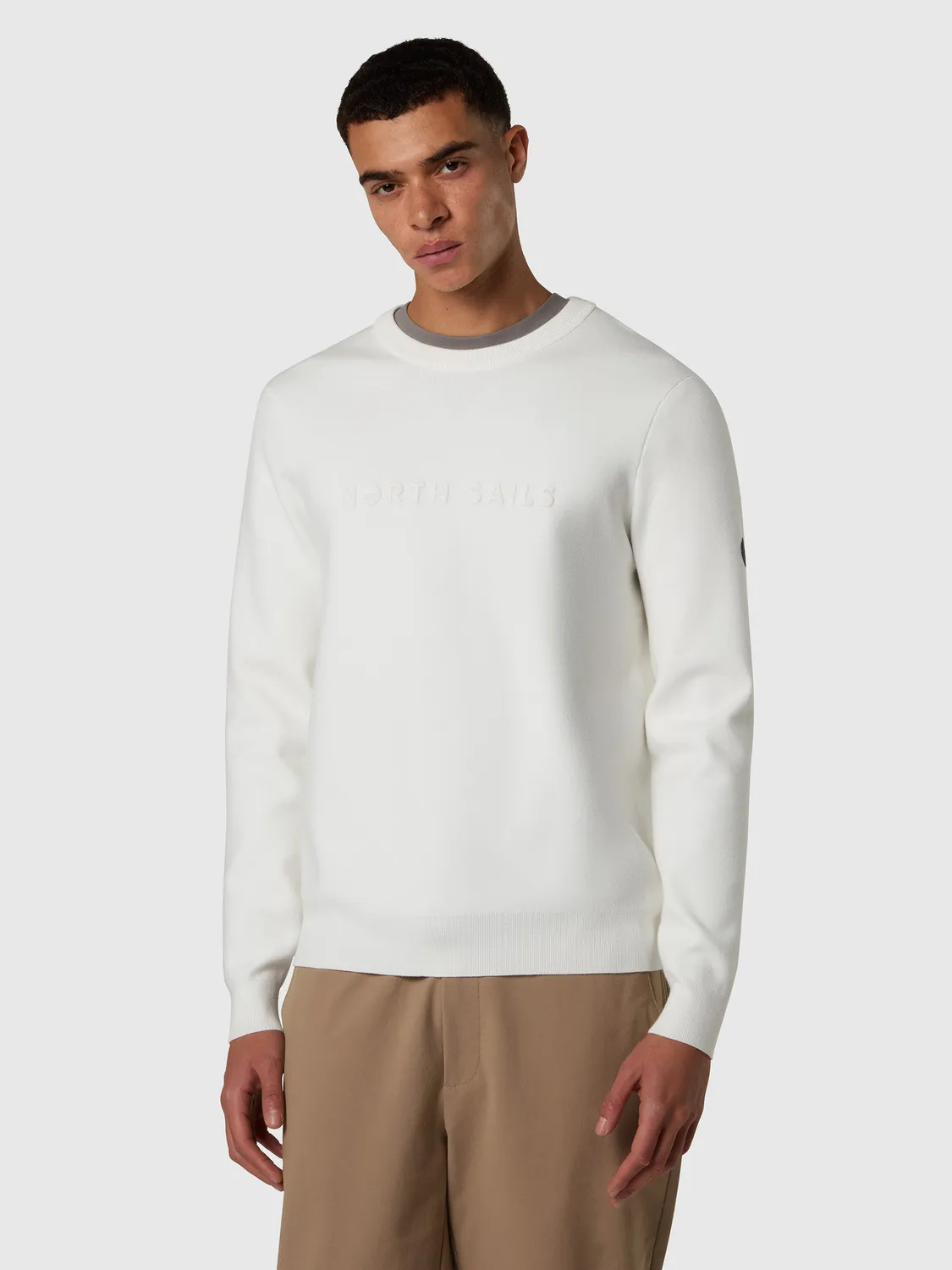 North Sails pull viscose lettrage 3D homme rouille