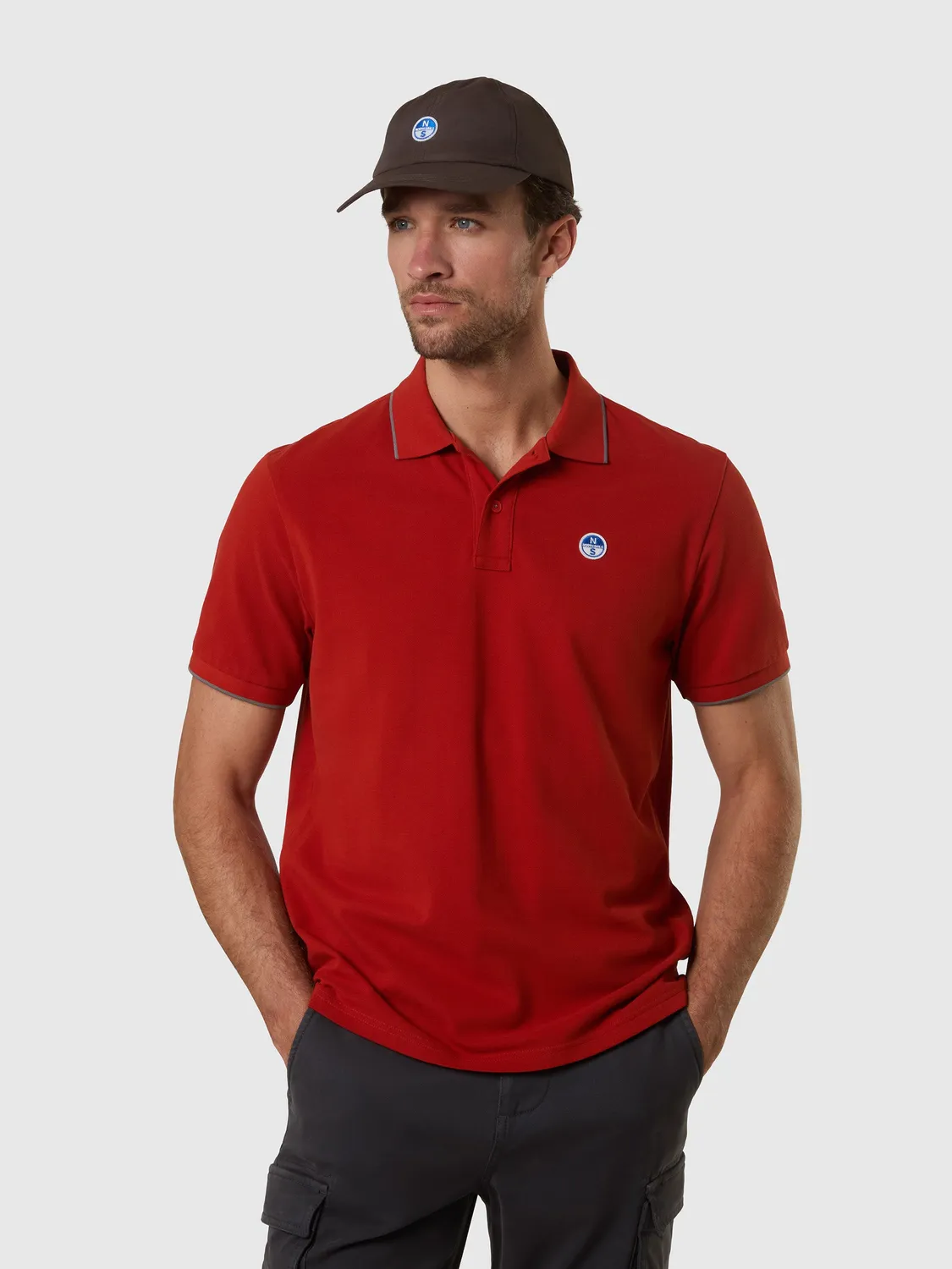 North Sails Patch Logo polo homme rouille