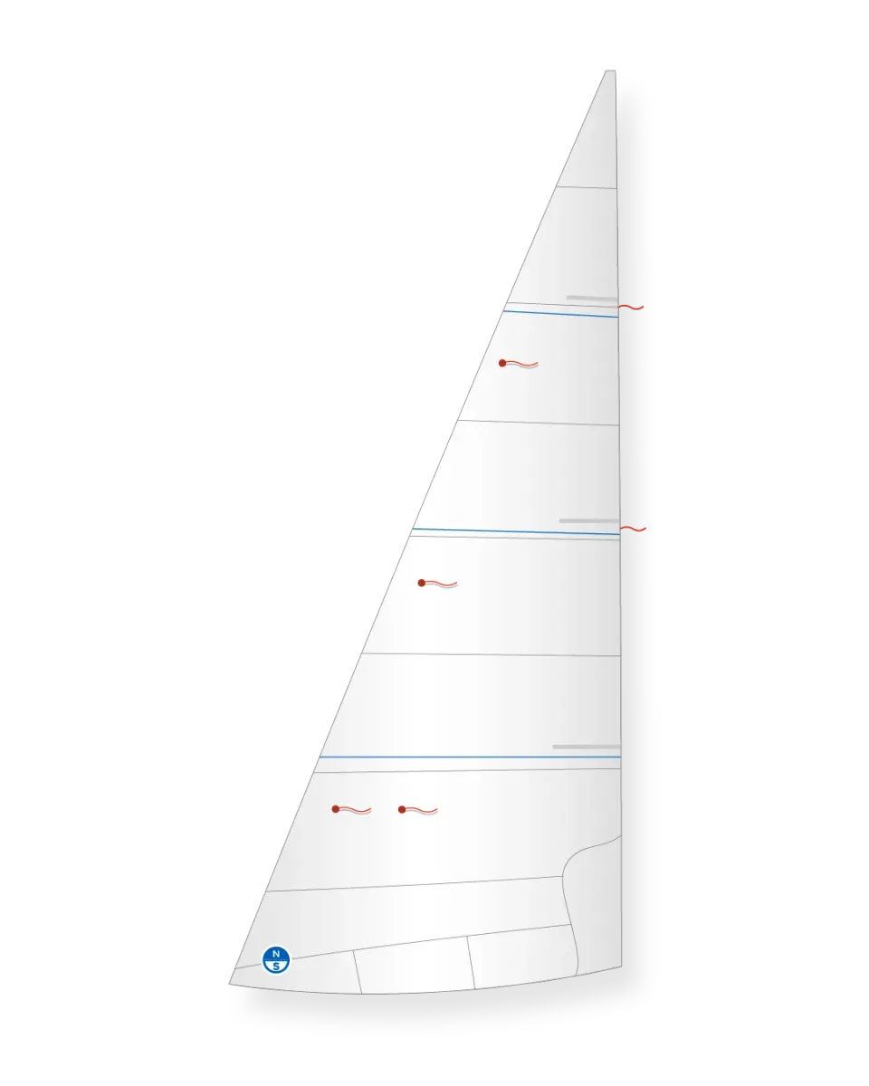 North Sails Sunbeam FJ-95 foc Contender 6.5 coupe travers