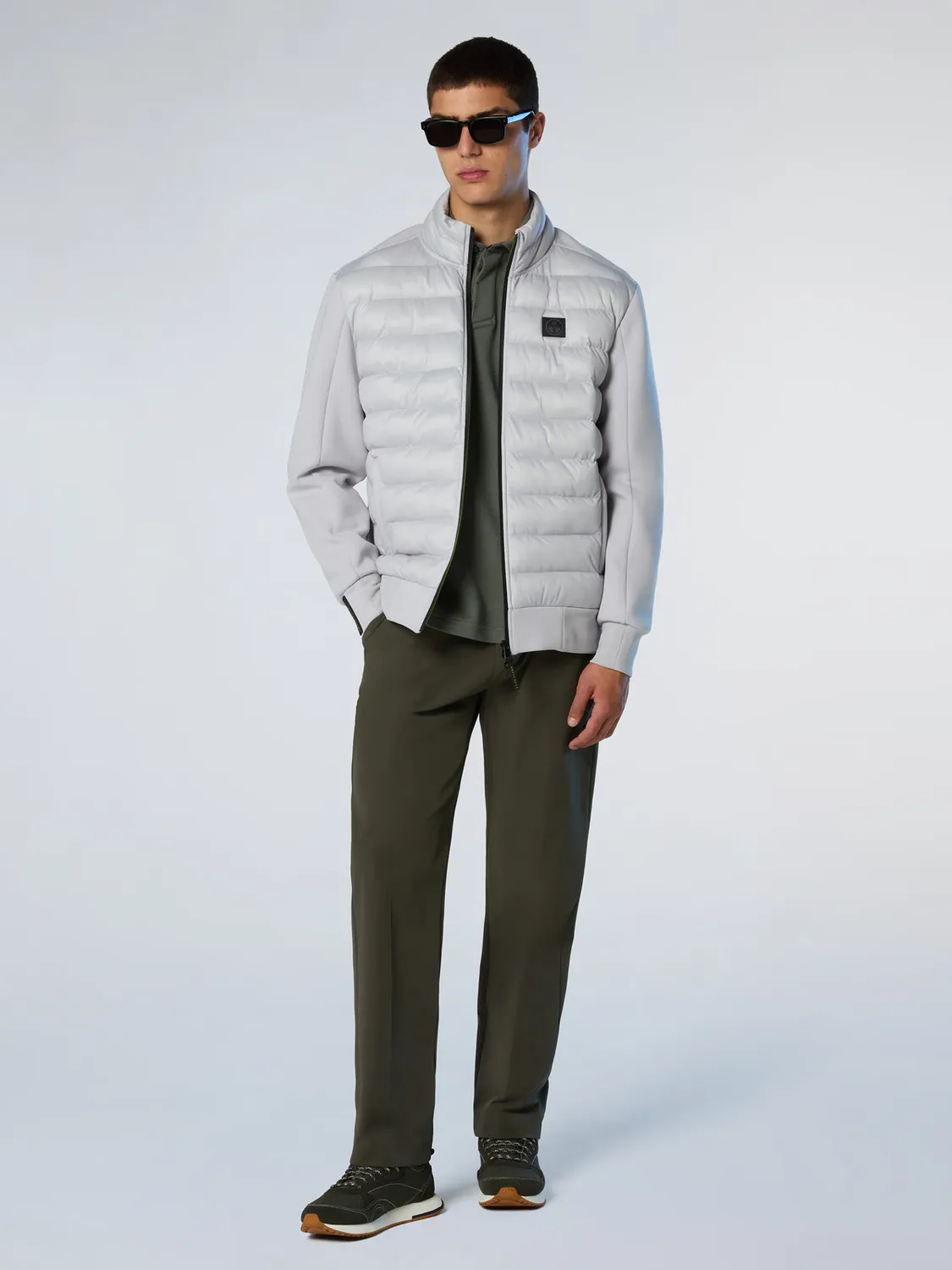 North Sails sweat Hybrid zippé matelassé scuba recyclé