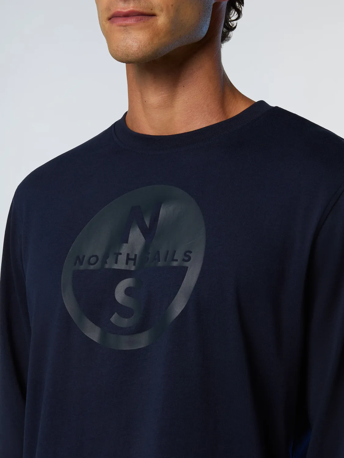 North Sails t-shirt manches longues maxi print coton bio
