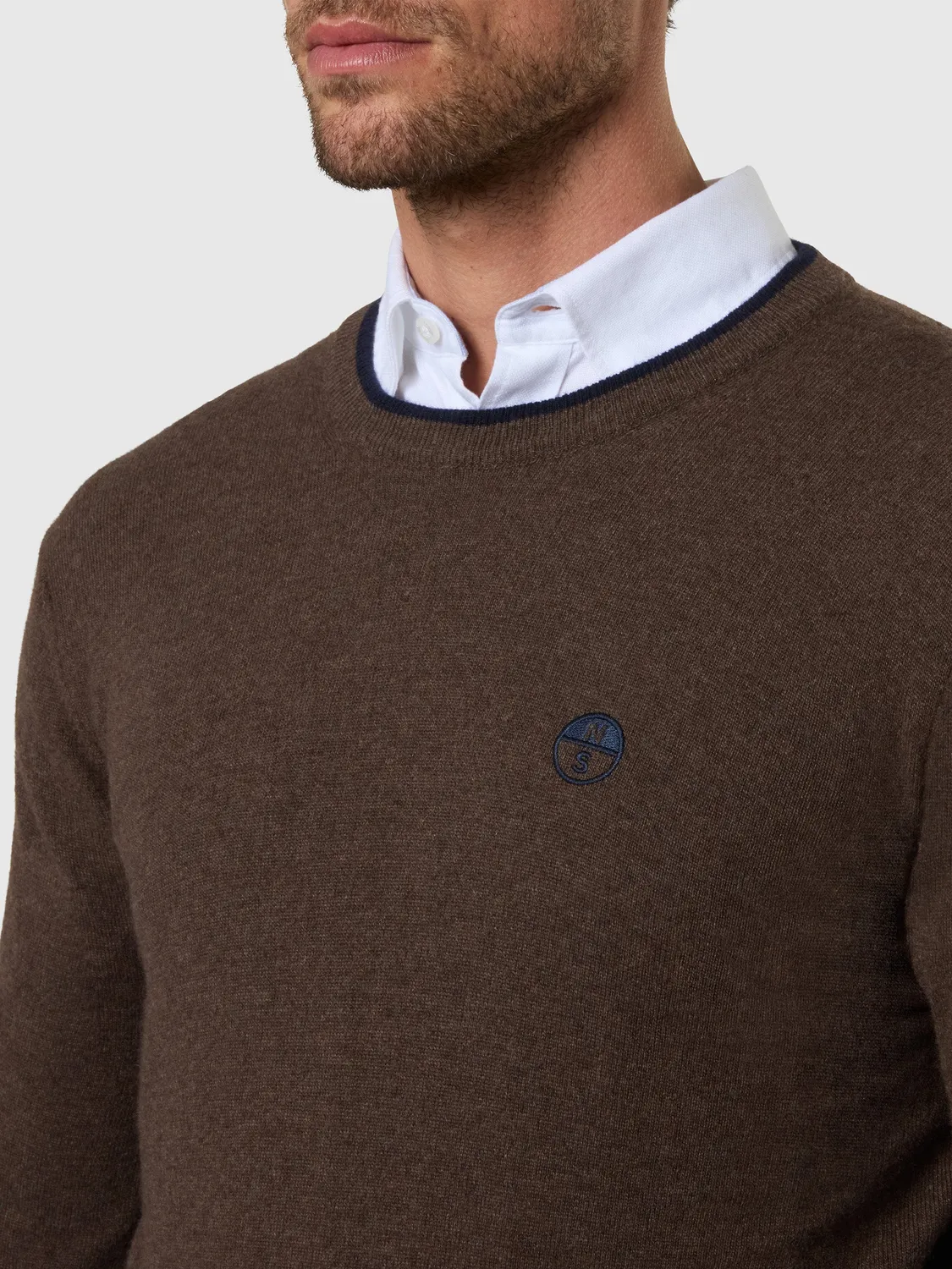 North Sails pull col rond mélange cachemire