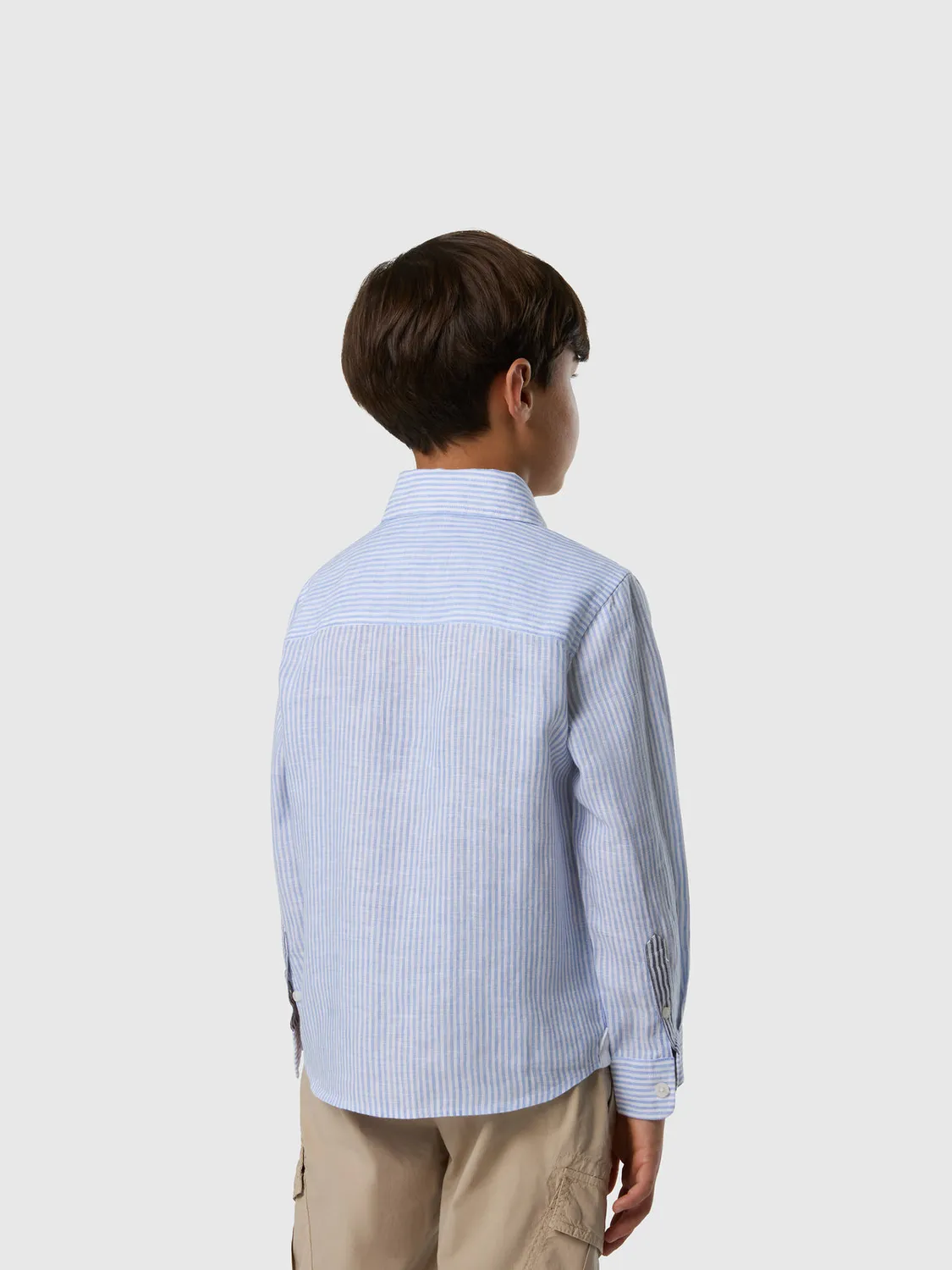 North Sails chemise lin rayée manches longues