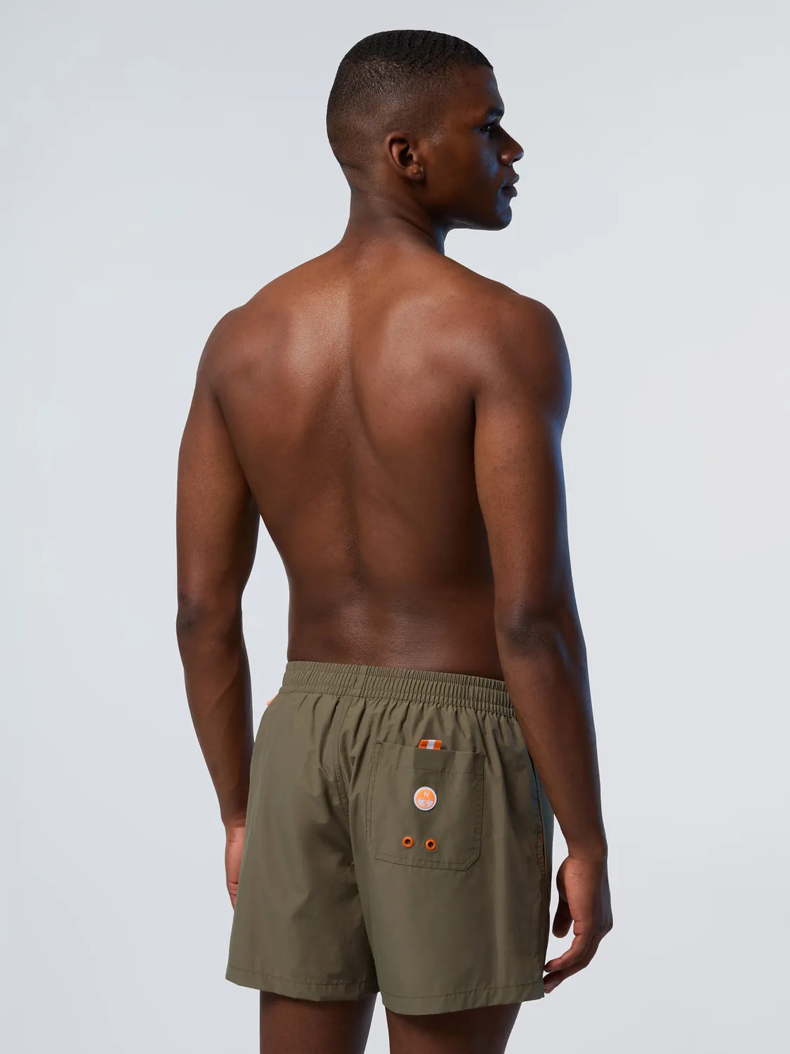 North Sails short bain imprimé vertical nylon recyclé