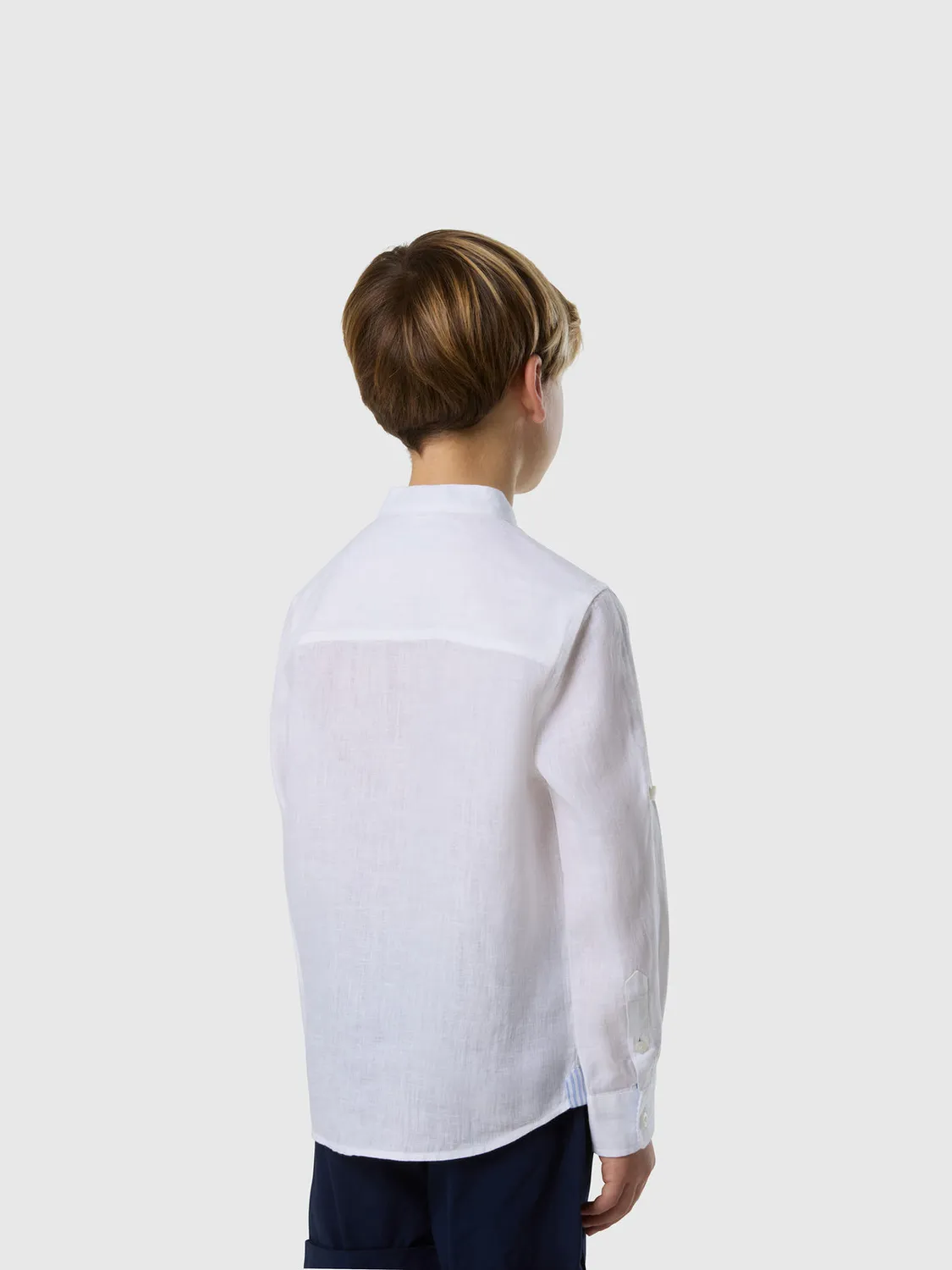 North Sails Mandarin chemise lin enfant col mandarin
