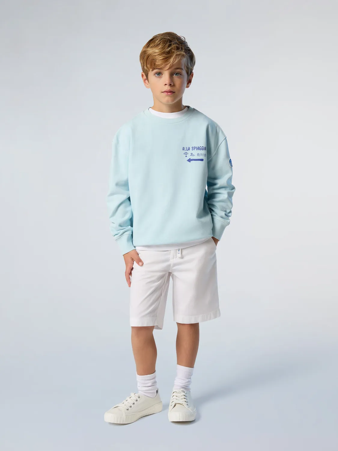 North Sails short chino enfant popeline stretch